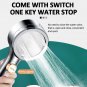 Black_High Pressure Handheld Bathroom Shower Head with LED Digital Temperature Display Adjustable Sp