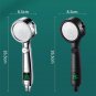 Black_High Pressure Handheld Bathroom Shower Head with LED Digital Temperature Display Adjustable Sp