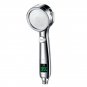 Silver_High Pressure Handheld Bathroom Shower Head with LED Digital Temperature Display Adjustable S