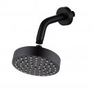 Matte black_Rain Shower Head Bathroom Solid Stainless Steel High Pressure Small Matte Black  Wall Mo