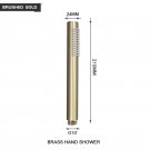 B Gold Shower Only_Brass Handheld Shower Head Round Hand Held Bath Sprinkler White/Brushed Gold/Chro