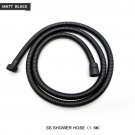 Black Hose Only_Brass Handheld Shower Head Round Hand Held Bath Sprinkler White/Brushed Gold/Chrome/
