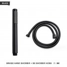 Black Shower Hose_Brass Handheld Shower Head Round Hand Held Bath Sprinkler White/Brushed Gold/Chrom