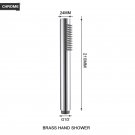 Chrome Shower Only_Brass Handheld Shower Head Round Hand Held Bath Sprinkler White/Brushed Gold/Chro