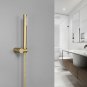 Chrome Shower Only_Brass Handheld Shower Head Round Hand Held Bath Sprinkler White/Brushed Gold/Chro