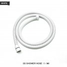 White Hose Only_Brass Handheld Shower Head Round Hand Held Bath Sprinkler White/Brushed Gold/Chrome/