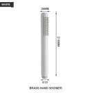 White Shower Only_Brass Handheld Shower Head Round Hand Held Bath Sprinkler White/Brushed Gold/Chrom