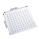 20cm 8in Square_EVERSO 12/10/8 inch Rainfall Shower Head Stainless Steel Ultra-thin Shower Heads Chr