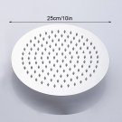 25cm 10in Round_EVERSO 12/10/8 inch Rainfall Shower Head Stainless Steel Ultra-thin Shower Heads Chr