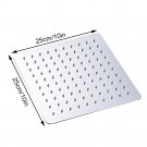 25cm 10in Square_EVERSO 12/10/8 inch Rainfall Shower Head Stainless Steel Ultra-thin Shower Heads Ch