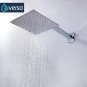 Holder Rack Square_EVERSO 12/10/8 inch Rainfall Shower Head Stainless Steel Ultra-thin Shower Heads