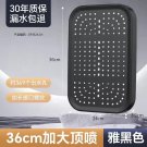 Black-b Top shower_36CM Big Panel Large Flow Ceiling Mounted Supercharge Shower Head Set 3 Modes Hig