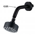 Matte black_Bathroom Solid Stainless Steel High Pressure Small Matte Black Rain Shower Head Wall Mou