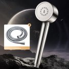 shower and hose_304 Stainless Steel 3 Modes Shower Head Round High Pressure Spa Showerhead Hose Bath