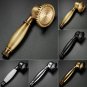 Black_Hand-held Shower Head Water Saving Antique Bathroom Rainfall Shower Nozzle Aerator High Pressu