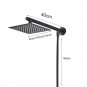 square 8 inch_Chrome Wall Mounted Ultrathin Square 8" Shower Head + Brass Shower Arm + 150cm Srainle