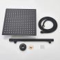 square 8 inch_Chrome Wall Mounted Ultrathin Square 8" Shower Head + Brass Shower Arm + 150cm Srainle