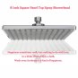 8inch_8 Inch Square Shower Head Single Spray Small Hole Large Top Rain Nozzle Luxury SPA Sprayer Bat