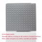 8inch_8 Inch Square Shower Head Single Spray Small Hole Large Top Rain Nozzle Luxury SPA Sprayer Bat