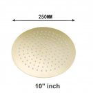 10 inch round_Brushed Gold Rainfall Shower Head Bathroom Stainless Steel 8/10/12 Inch Top Shower Hea
