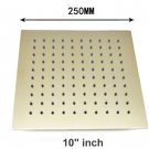 10 inch square_Brushed Gold Rainfall Shower Head Bathroom Stainless Steel 8/10/12 Inch Top Shower He