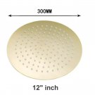 12 inch round_Brushed Gold Rainfall Shower Head Bathroom Stainless Steel 8/10/12 Inch Top Shower Hea