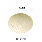 8 inch round_Brushed Gold Rainfall Shower Head Bathroom Stainless Steel 8/10/12 Inch Top Shower Head