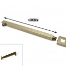 square wall arm_Brushed Gold Rainfall Shower Head Bathroom Stainless Steel 8/10/12 Inch Top Shower H