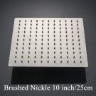 brush nickel 10_Chrome/Matte Black /8"/10"/12" Square Round Shower Head Rainfall Water Saving Ultra-