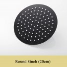 Dark Grey_Chrome/Matte Black /8"/10"/12" Square Round Shower Head Rainfall Water Saving Ultra-thin S