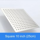 Square 10 inch_Chrome/Matte Black /8"/10"/12" Square Round Shower Head Rainfall Water Saving Ultra-t