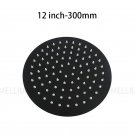 Matte black 12_Bathroom Rain shower head stainless steel Ultrathin water pressurize shower head in r