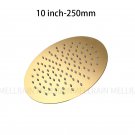 Shiny gold 10_Bathroom Rain shower head stainless steel Ultrathin water pressurize shower head in ro
