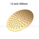 Shiny gold 12_Bathroom Rain shower head stainless steel Ultrathin water pressurize shower head in ro