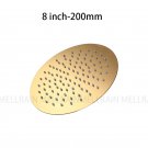 Shiny gold 8_Bathroom Rain shower head stainless steel Ultrathin water pressurize shower head in ros