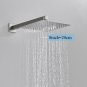 brush nickel 8inch_Ultra-thin Shower Head Water Saving Rainfall Stainless Steel Square 8/10/12inch w