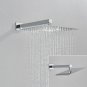 matte black 10inch_Ultra-thin Shower Head Water Saving Rainfall Stainless Steel Square 8/10/12inch w