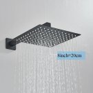 matte black 8inch_Ultra-thin Shower Head Water Saving Rainfall Stainless Steel Square 8/10/12inch wi
