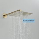 polish golden 12inch_Ultra-thin Shower Head Water Saving Rainfall Stainless Steel Square 8/10/12inch