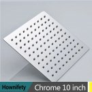 Chrome 10 inch_Stainless Steel Chrome Shower Head 6-12 Inch Rainfall Bath Head Ceiling Wall Mounted 