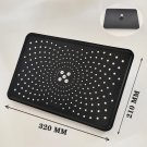 Black-c_30CM Big Panel Large Flow Supercharge Ceiling Mounted Shower Head Black 4 Modes High Pressur