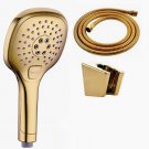 set a_three functions polish gold Hand Held Shower Head Bathroom gold with Gold Finished Handheld Sh