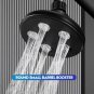 L-Square Black_High Pressure Mini Rainfall Shower Head, Rainshower High Pressure Magic Water Flow Sh