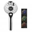 Electroplating_1pc LED Shower Head Digital Temperature Control Shower Sprayer 3 Spraying Mode Water 