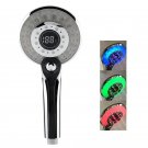 Transparent_1pc LED Shower Head Digital Temperature Control Shower Sprayer 3 Spraying Mode Water Sav