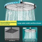 10 Inch Rain Shower Head High Pressure Rainfall Waterfall Detachable Bathroom Strong Water Release H