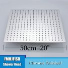 Chrome 20 inch_20" Stainless Steel Square Shower Head Bathroom Accessories Over-head Sprayer Top Sho