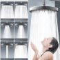 Black 10 Inch 02_NEW 6 Modes Rainfall Shower Head Bathroom High Pressure Top Rain Shower Heads Showe