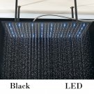 Black A_Nickel/Chrome/Black LED 40cm/80cm rectangular brass shower nozzle faucet bathroom accessorie