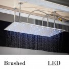 Brushed A_Nickel/Chrome/Black LED 40cm/80cm rectangular brass shower nozzle faucet bathroom accessor